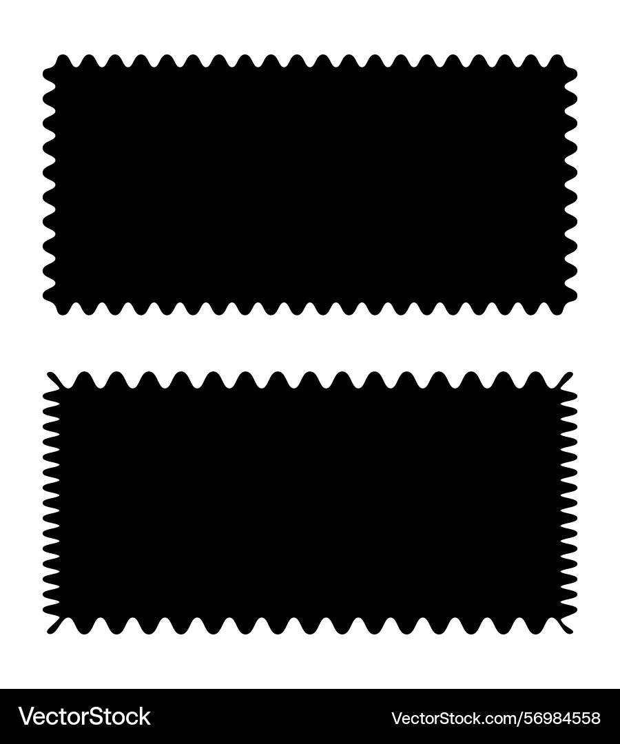 Rectangular patterns with squiggly wiggly borders Rectangular patterns with squiggly wiggly borders vector image