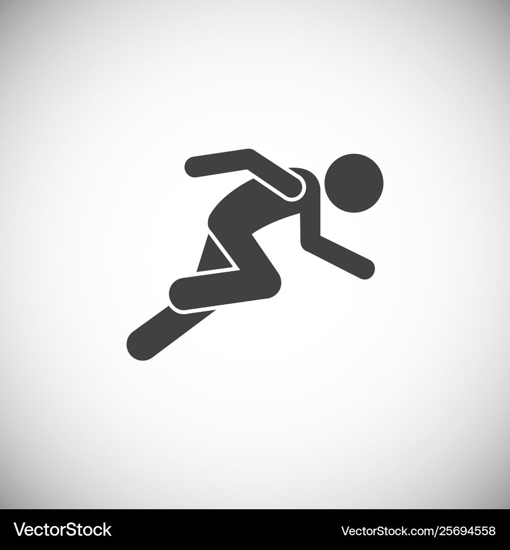 Running related icon on background for graphic Running related icon on background for graphic Vector Image