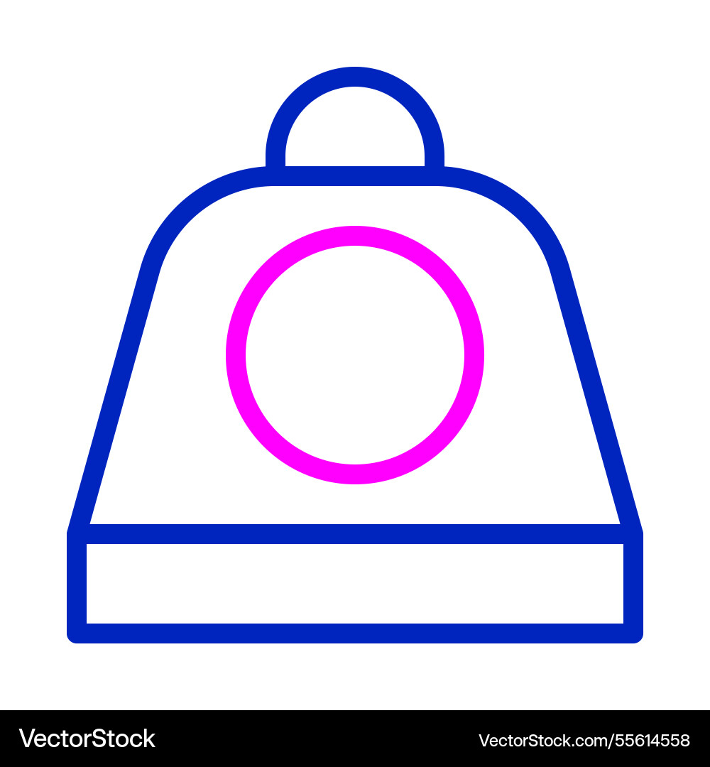Sleek alarm clock icon with modern color scheme vector image