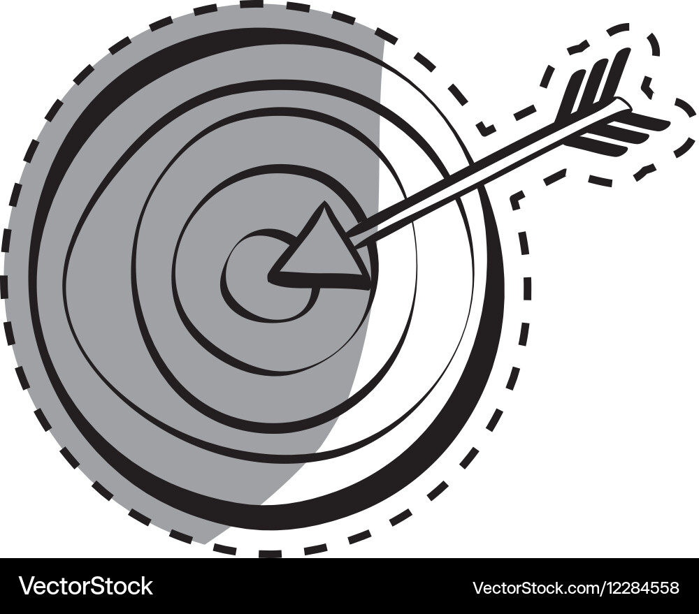 Target dartboard game vector image
