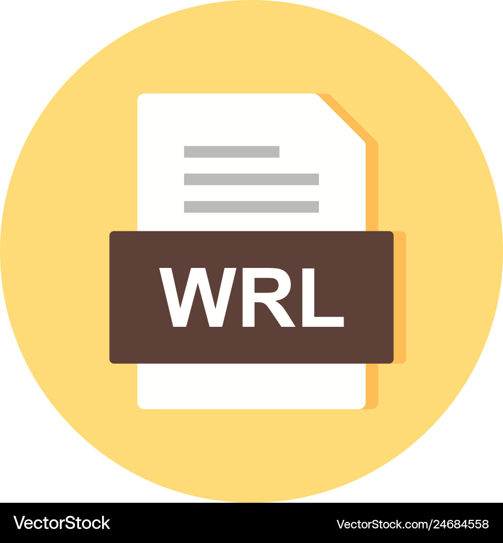 Wrl file document icon vector image