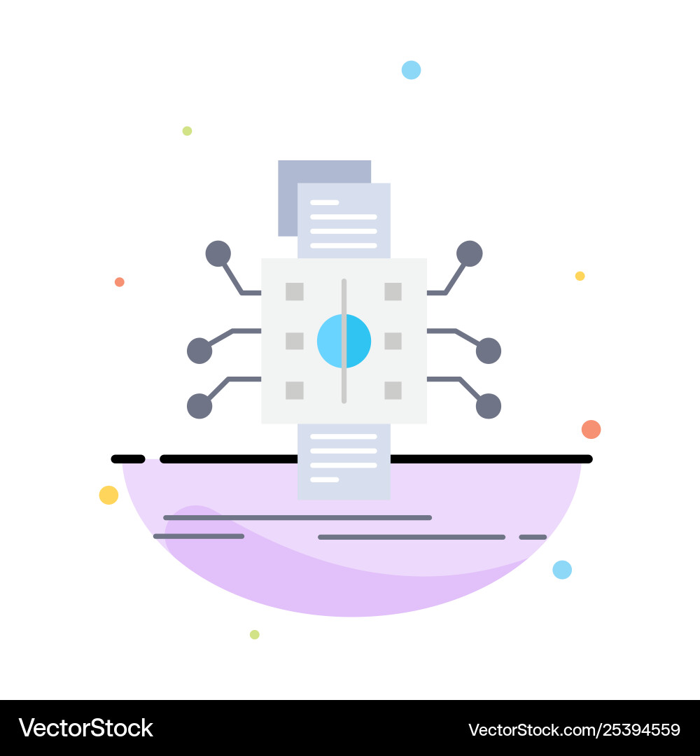 Analysis data datum processing reporting flat Analysis data datum processing reporting flat vector image