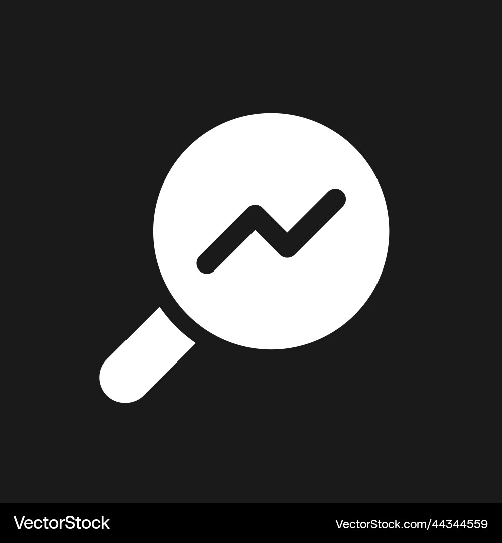 Analytic tool pixel dark mode glyph ui icon Analytic tool pixel dark mode glyph ui icon vector image
