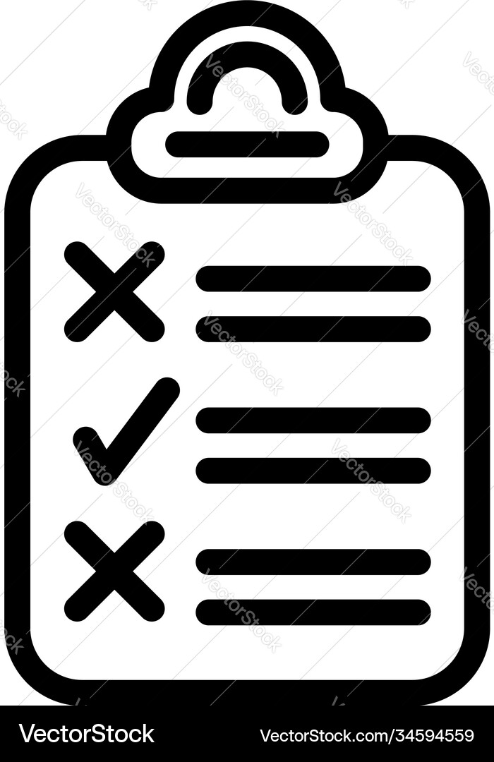 Assignment list icon outline style Assignment list icon outline style vector image