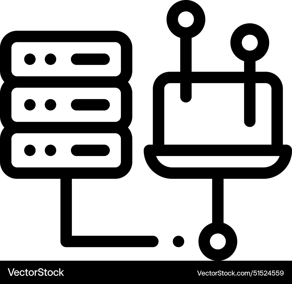 Big data icon thin linear style design isolated Vector Image