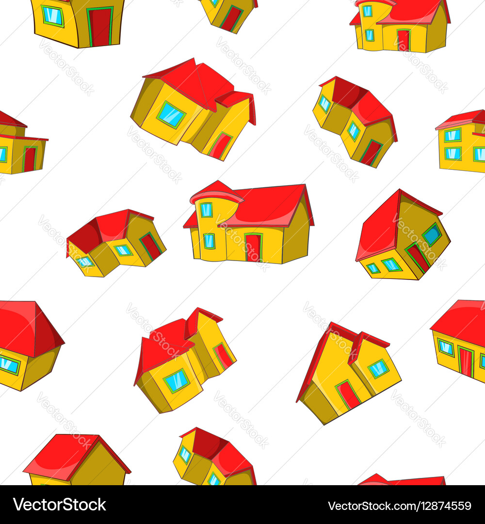 Building pattern cartoon style vector image