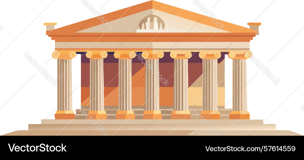 Classical temple with columns symbol of history Vector Image