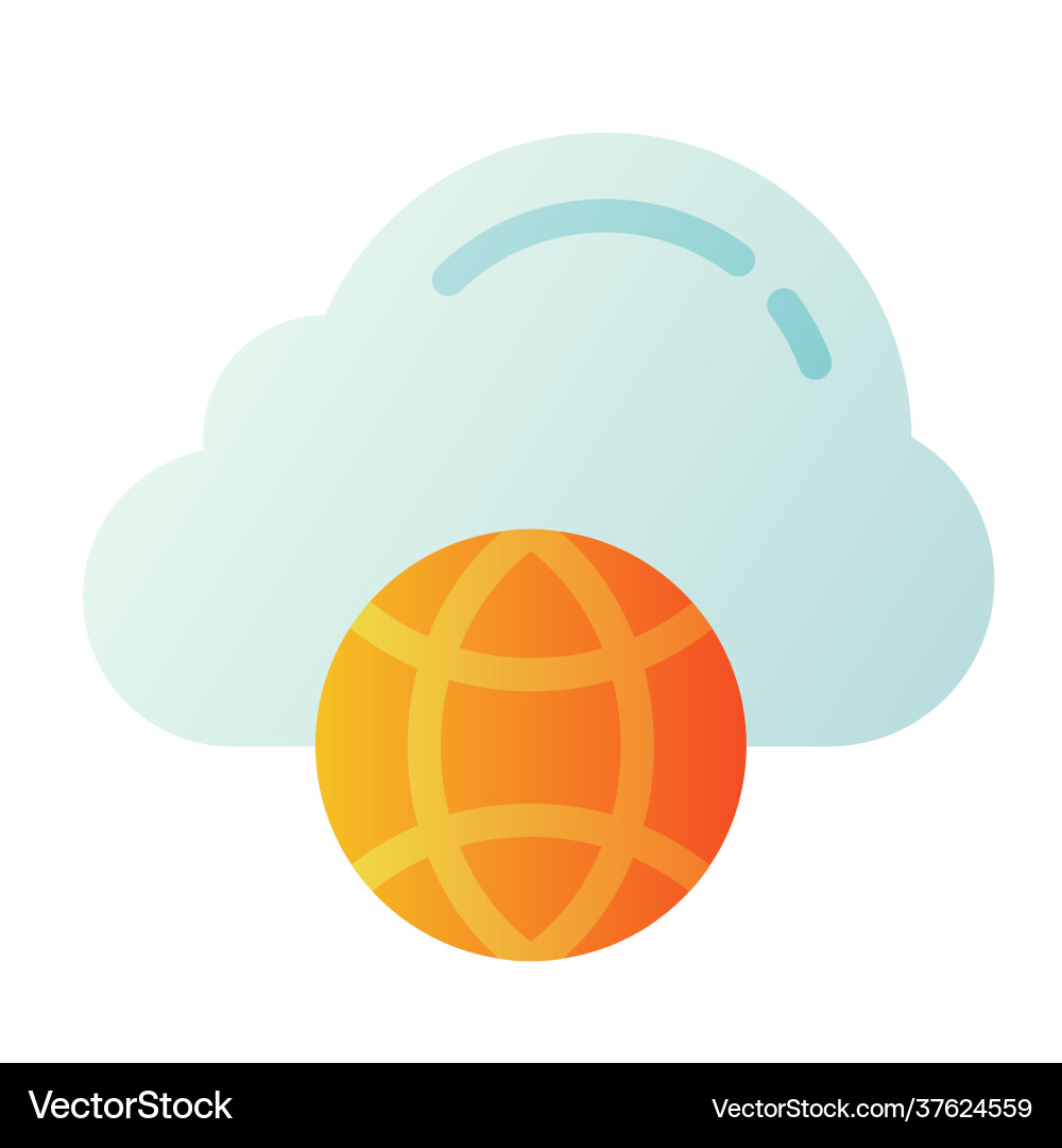 Cloud connection internet technology single vector image