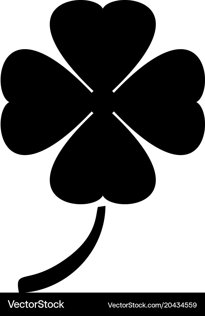 Clover icon black color flat style simple image Vector Image