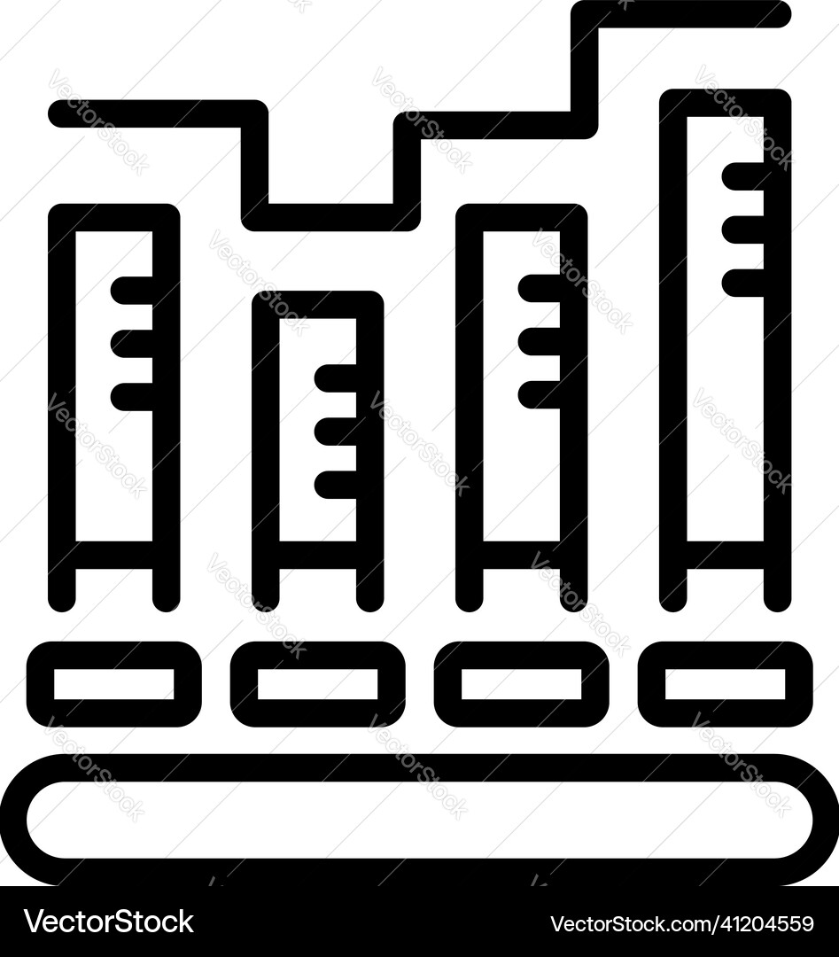 Data chart icon outline graph report Data chart icon outline graph report vector image