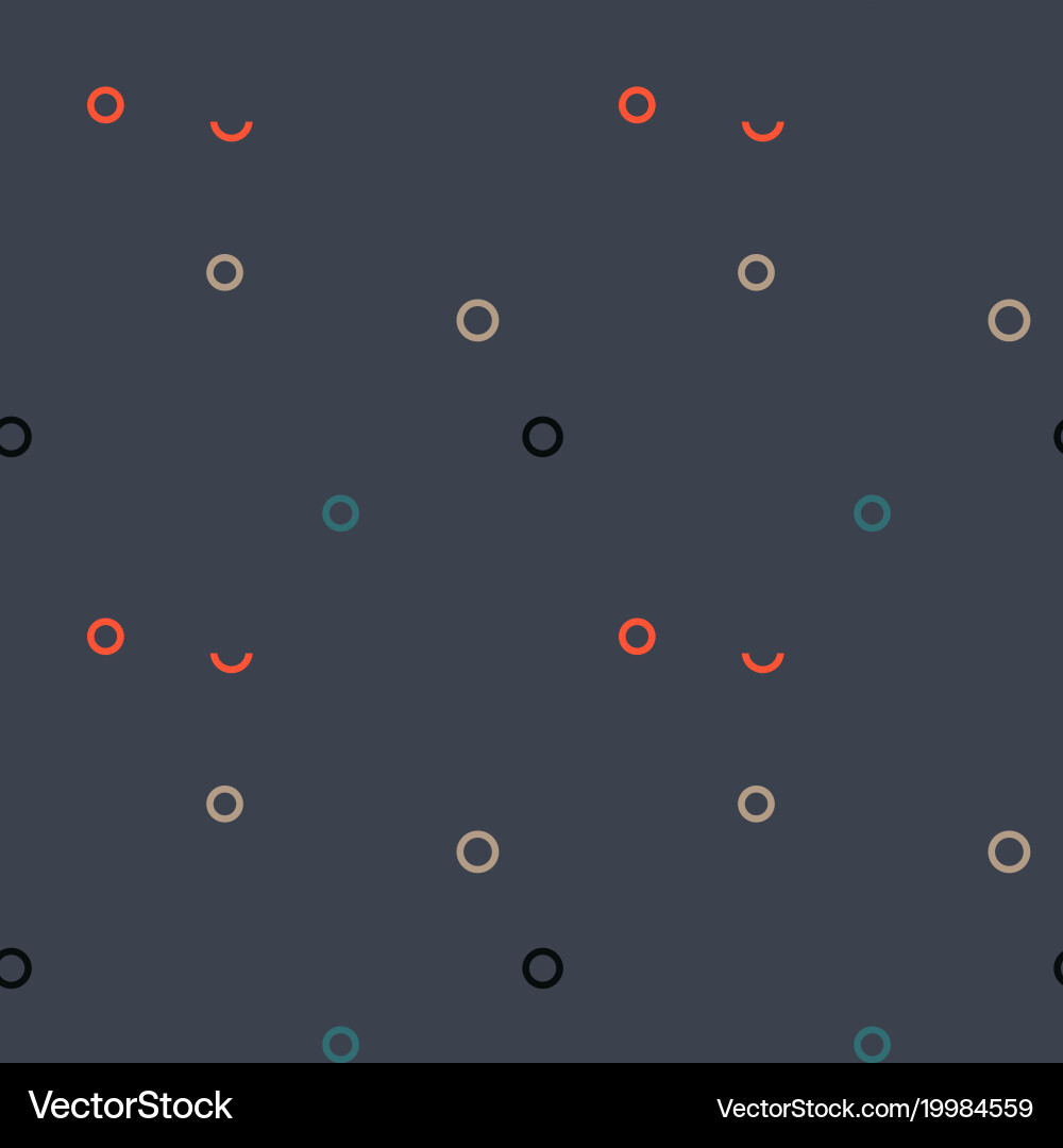 Empty circles seamless pattern vector image