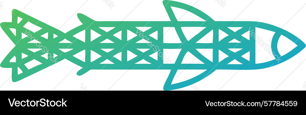 Geometric mesh arrow design generative ai vector image