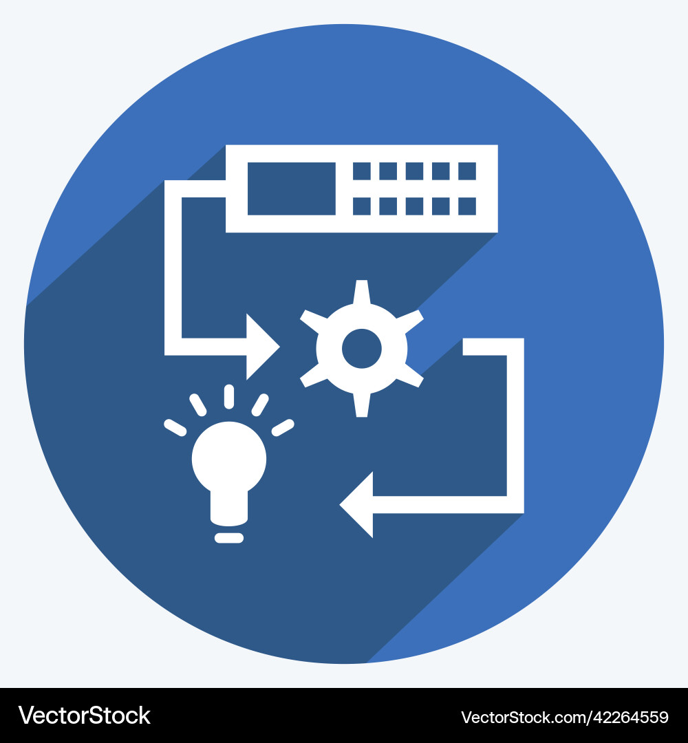Icon machine learning suitable for data analytics vector image
