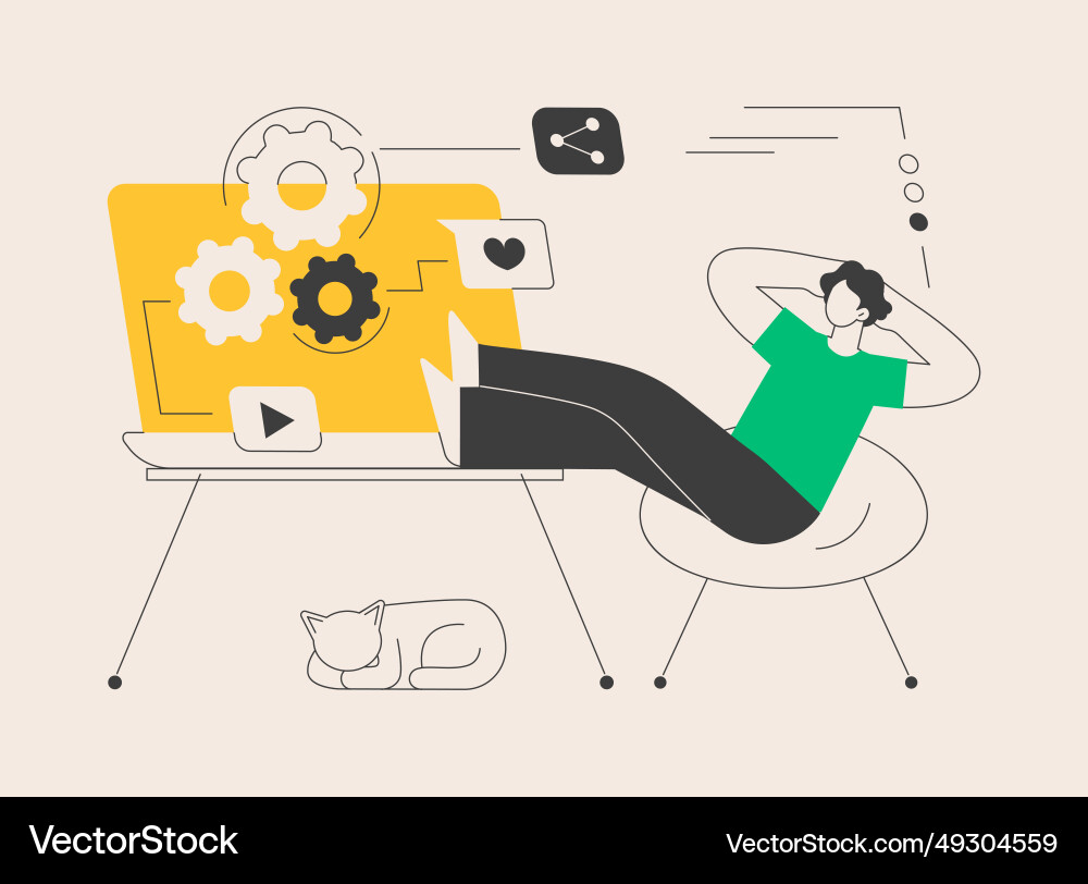 Marketing automation system abstract concept Marketing automation system abstract concept vector image