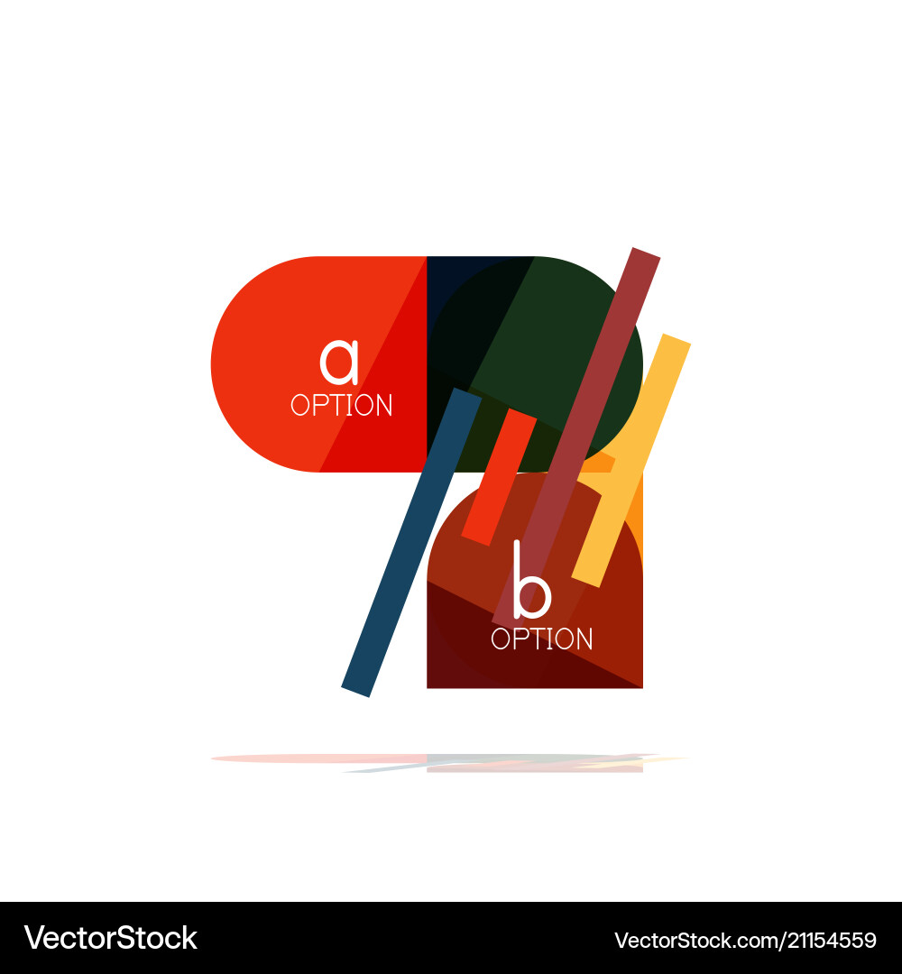 Minimal flat clean abstract option step Minimal flat clean abstract option step vector image