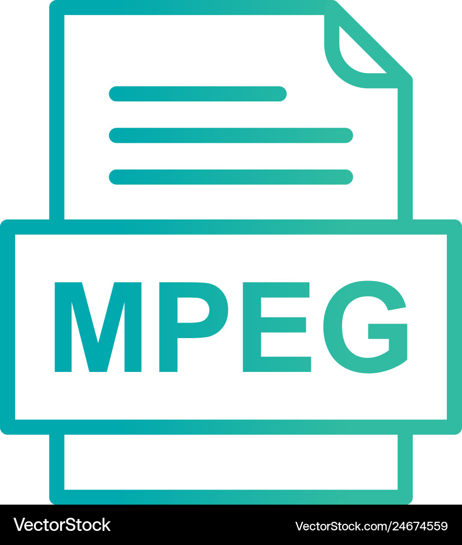 Mpeg file document icon Vector Image