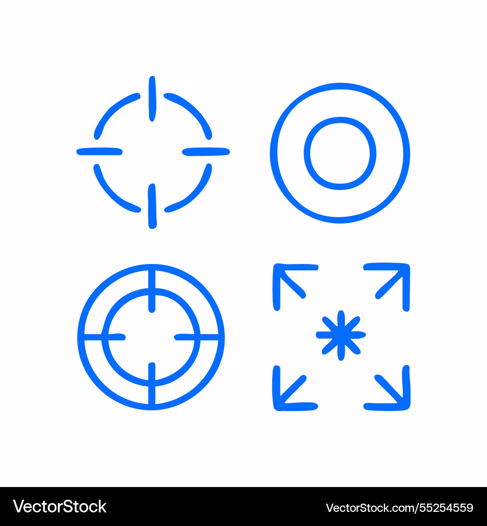 Simple target icons set design Vector Image