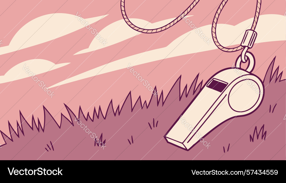 Whistle with abstract geometric shapes and lines Vector Image