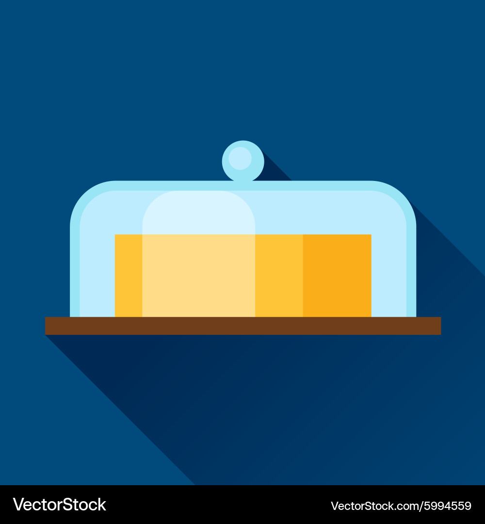 With butter in flat design style Vector Image