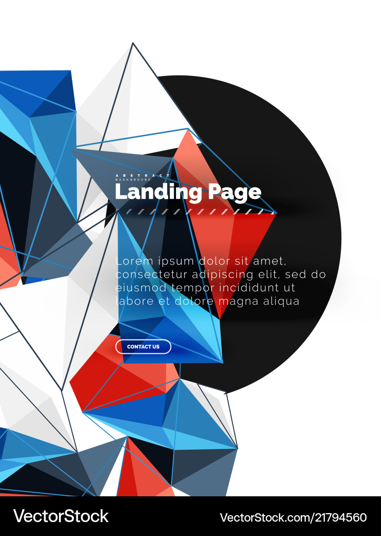 Abstract 3D Triangle Background Vector Image