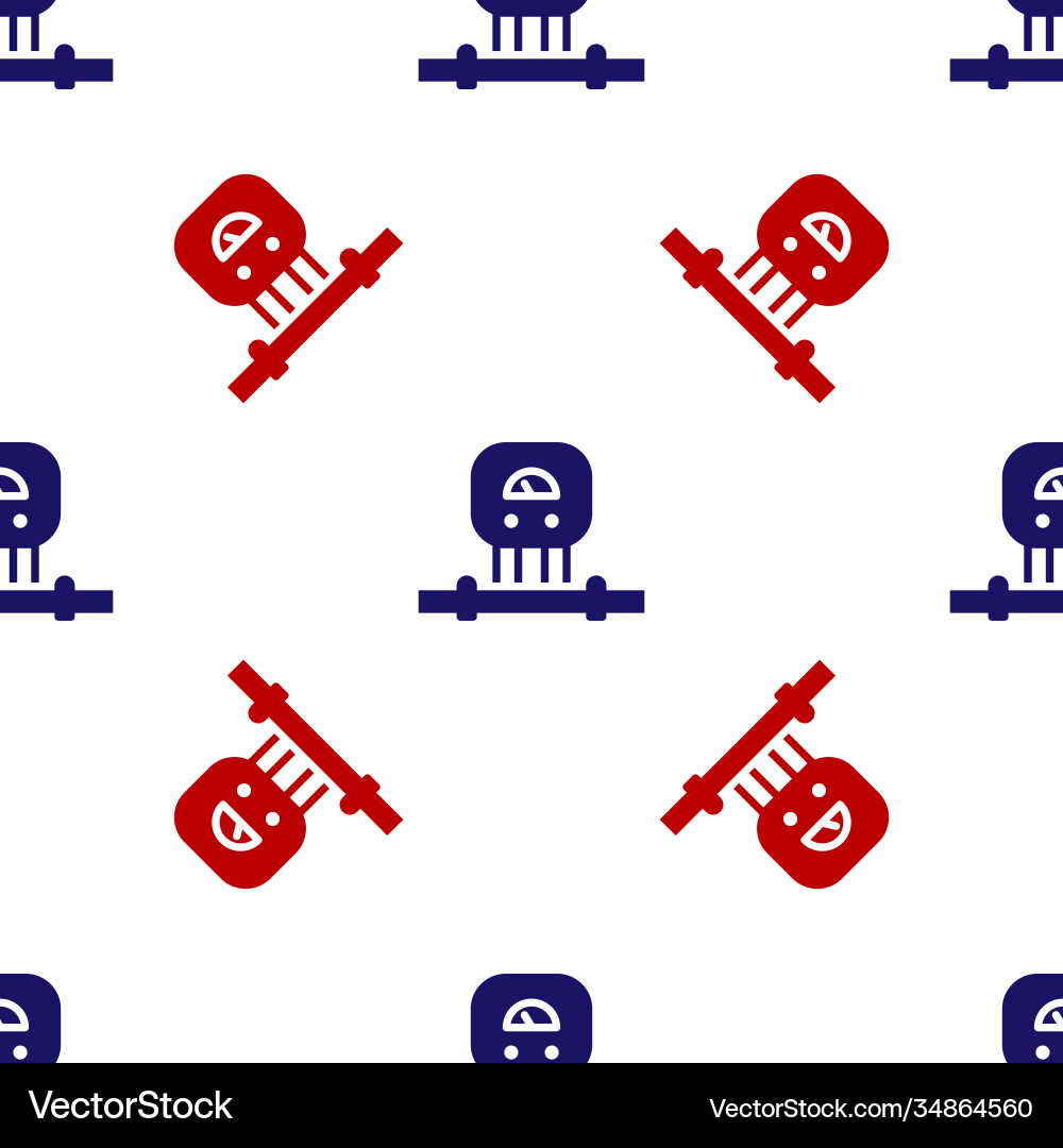 Blue and red smart sensor system icon isolated Blue and red smart sensor system icon isolated vector image