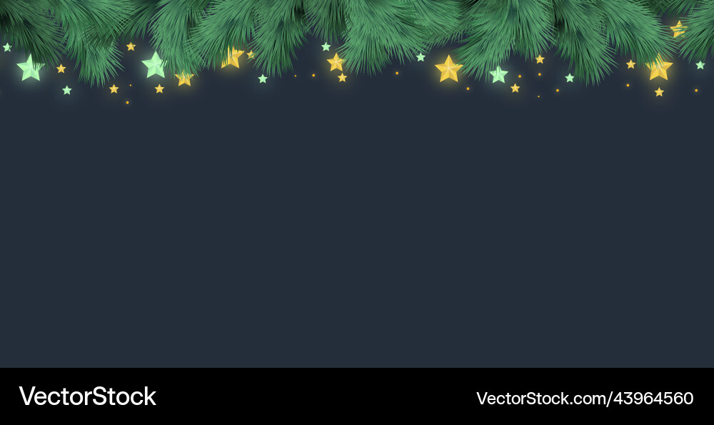 Christmas tree on dark background web template Christmas tree on dark background web template vector image