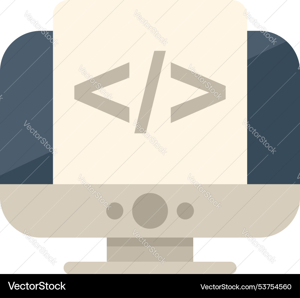 Computer mit HTML-Code-Programmiersymbol Computer mit HTML-Code-Programmiersymbol vektorbild
