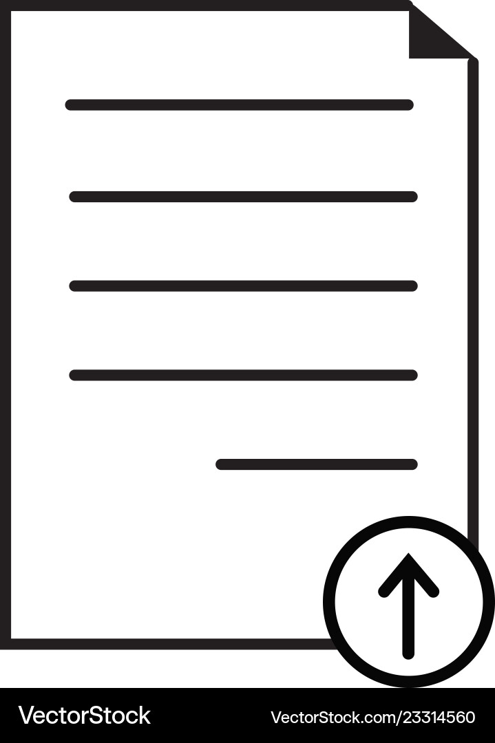 Document Upload Icon vector image