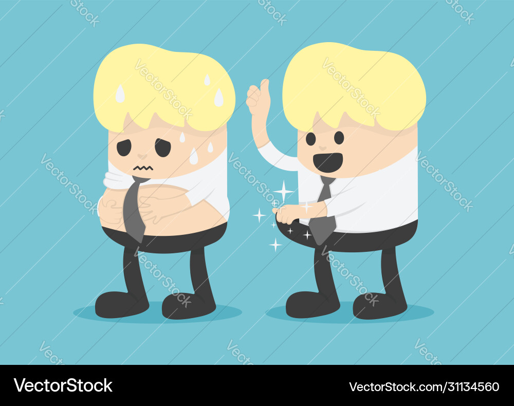 Front view character business mancharacter Front view character business mancharacter Vector Image