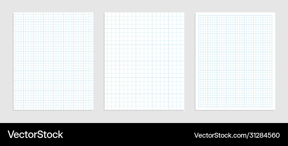 Graph Paper Set - Data & Math vector image
