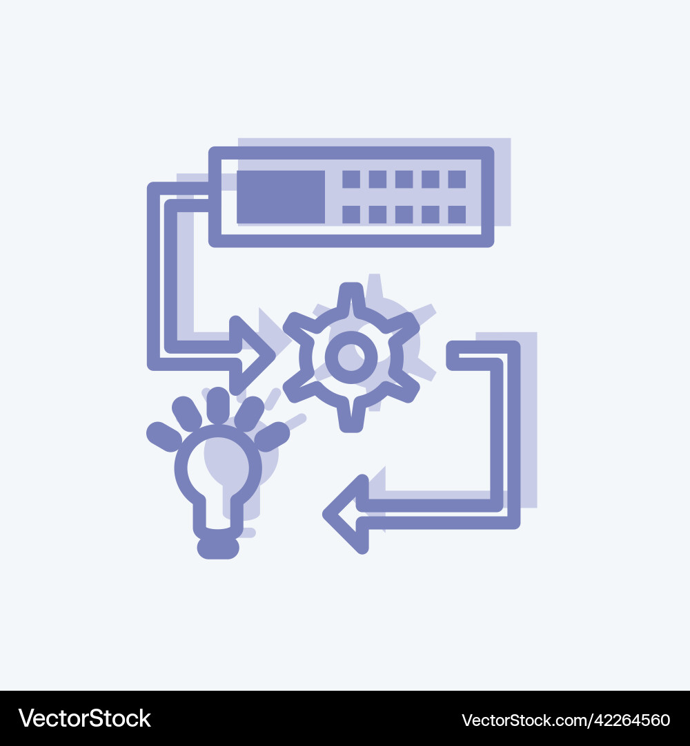 Icon machine learning suitable for data analytics vector image