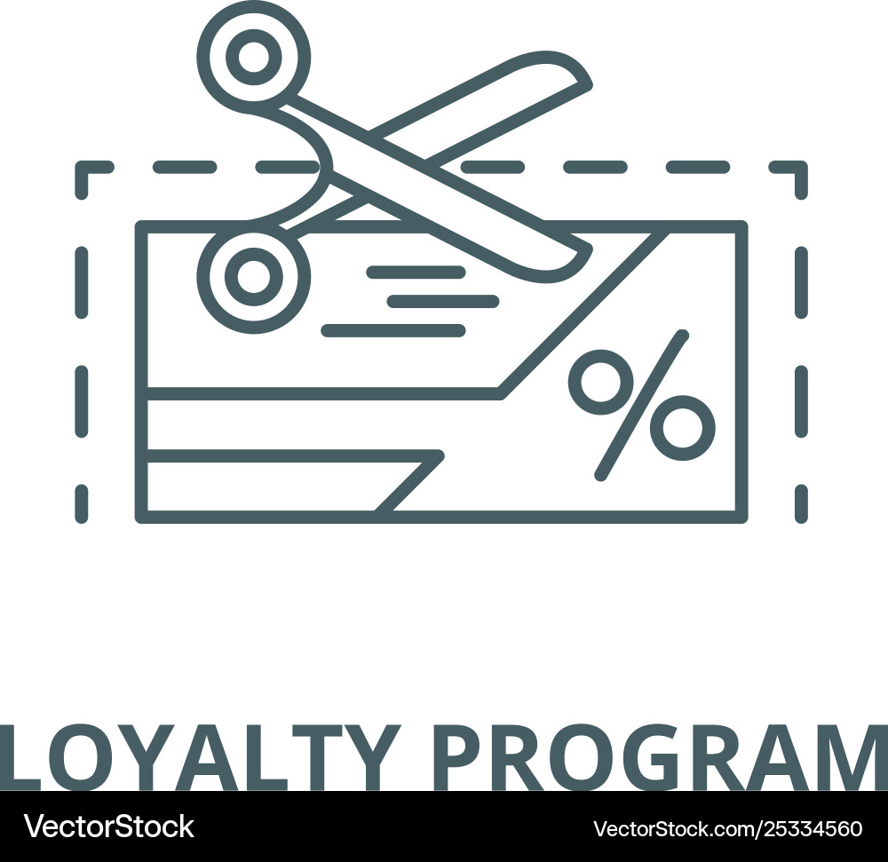 Loyalty Program Line Icon vector image