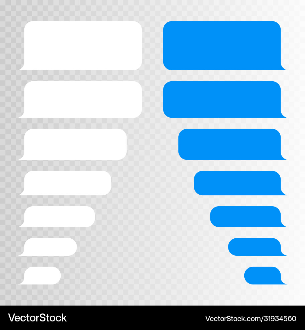 Message bubbles design template for messenger chat Message bubbles design template for messenger chat vector image