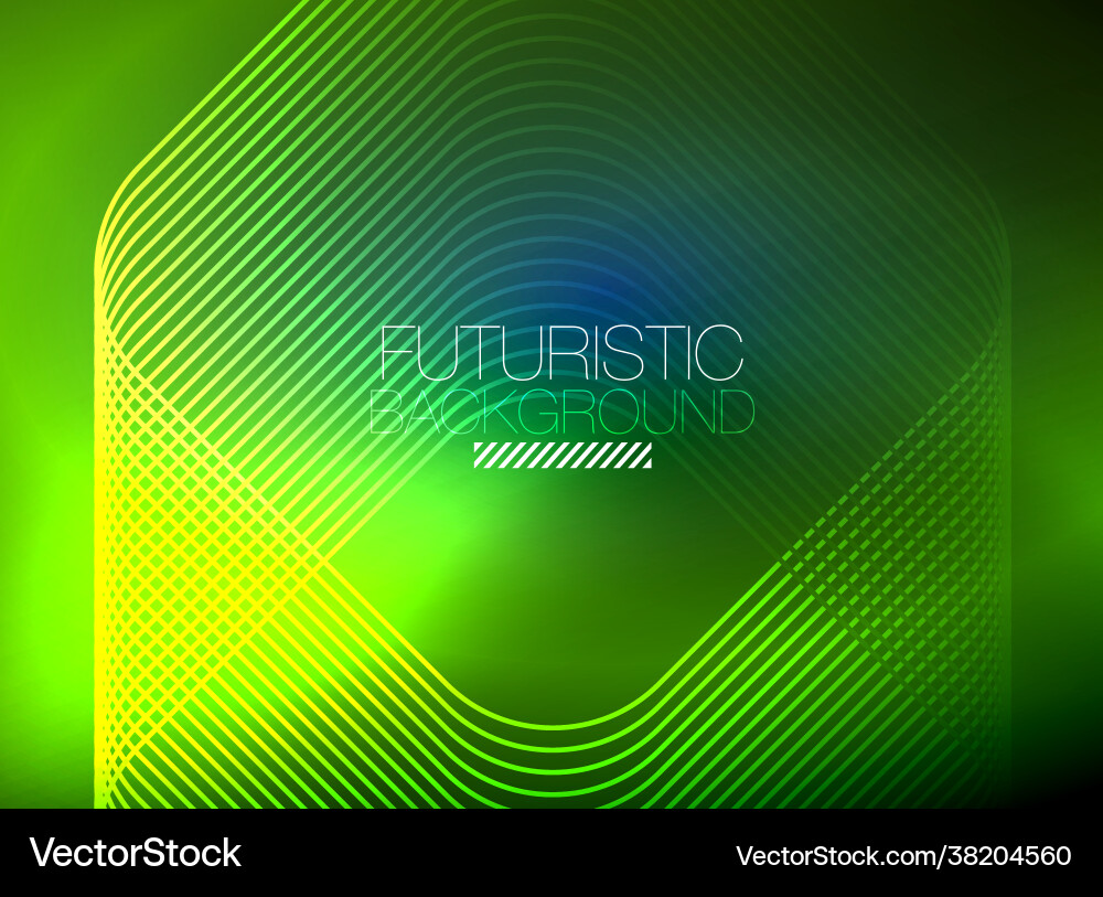 Neon color square shape lines abstract background Vector Image