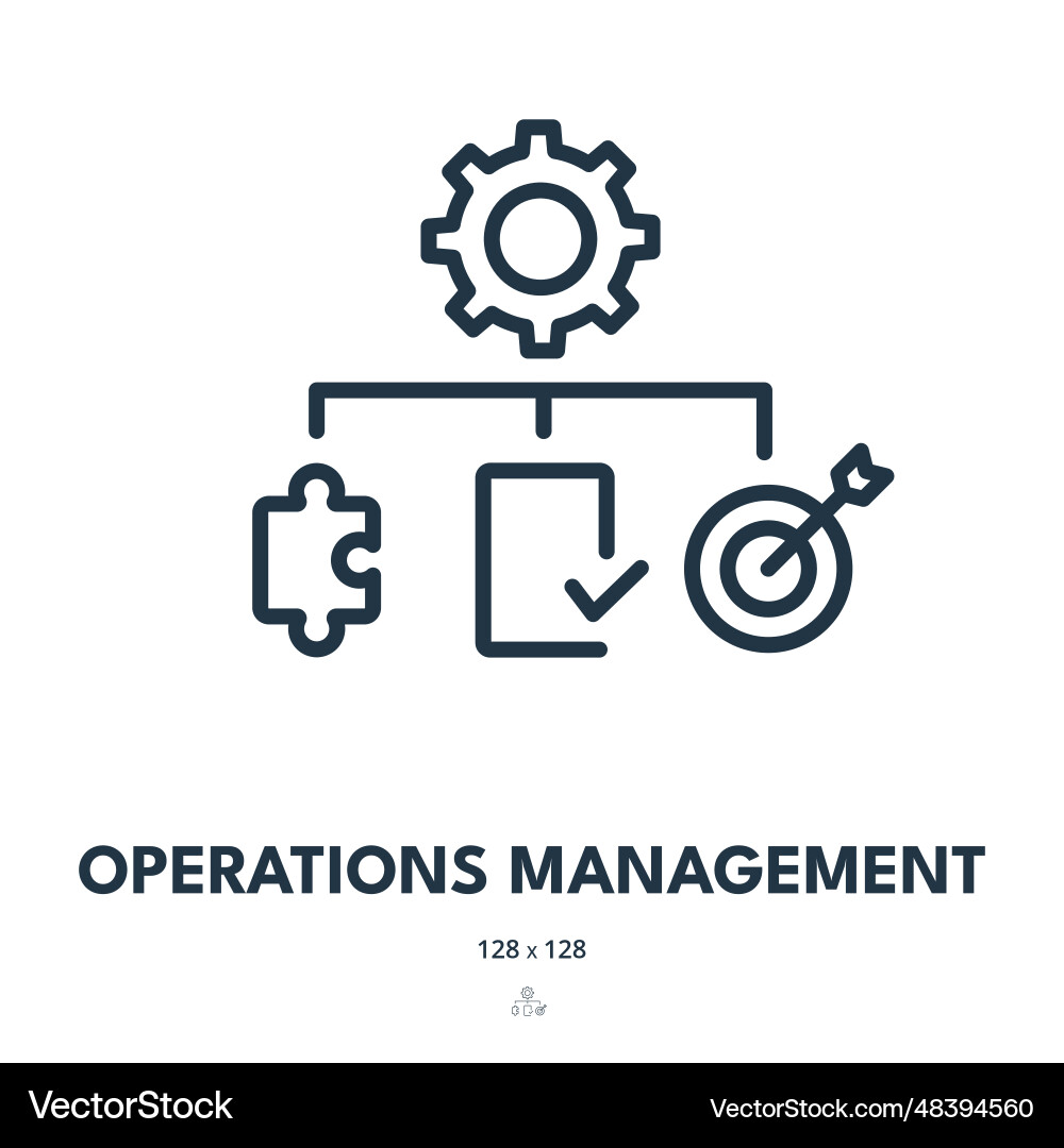 Operations management icon process control – Royalty-Free Vector ...