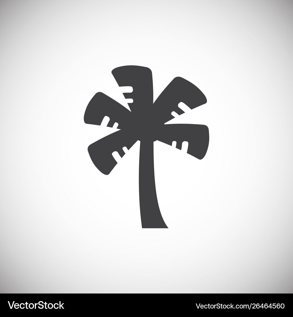Palm tree icon on background for graphic and web vector image
