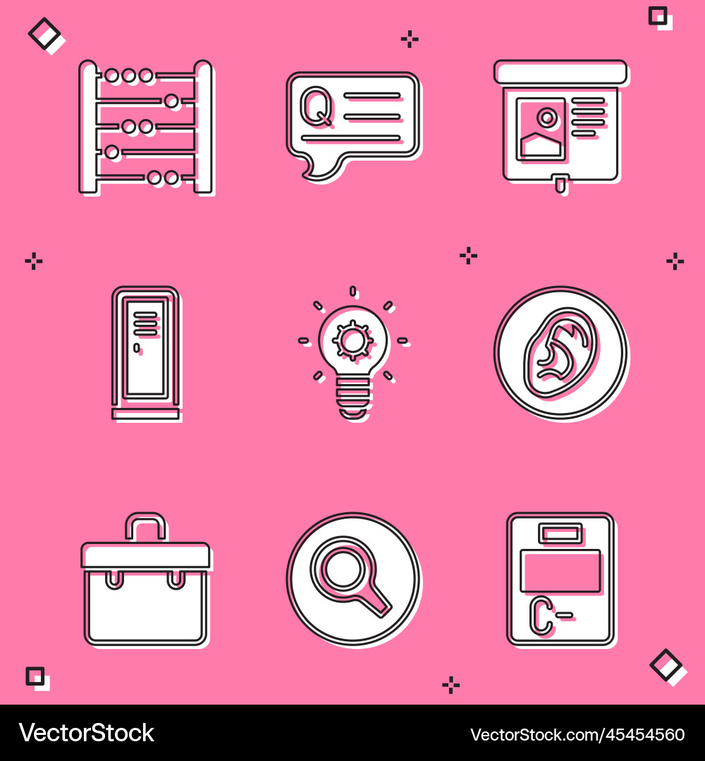 Set abacus speech bubbles with question Vector Image