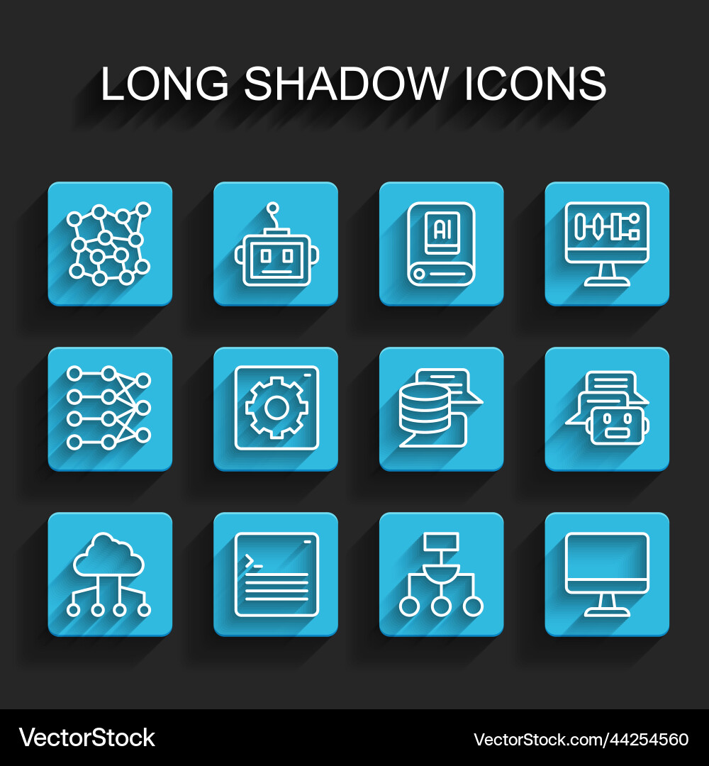 Set line network cloud connection web developer Set line network cloud connection web developer vector image
