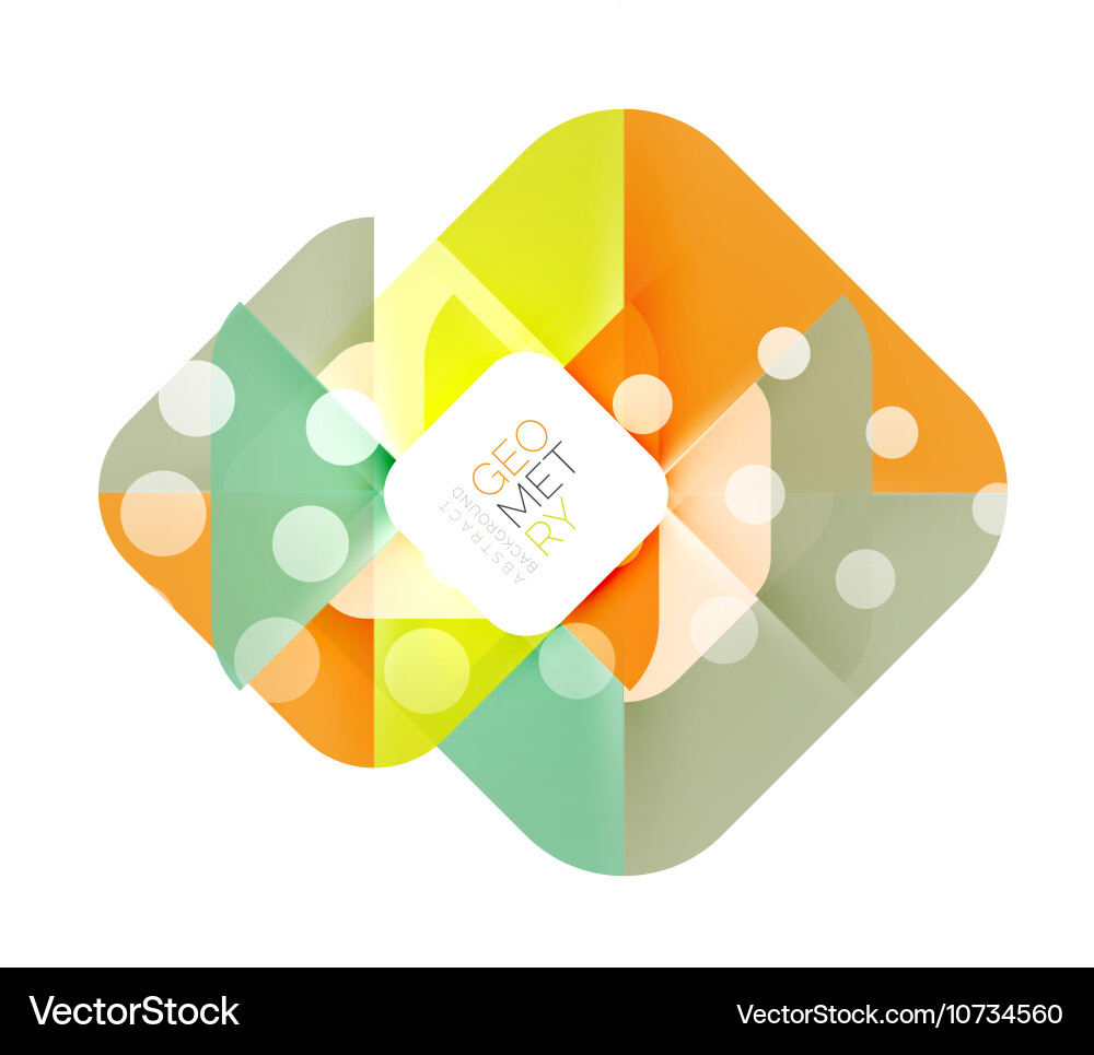 Square and triangle pattern background vector image