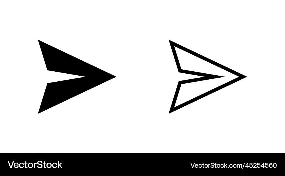 Submit button icon set or send icons vector image