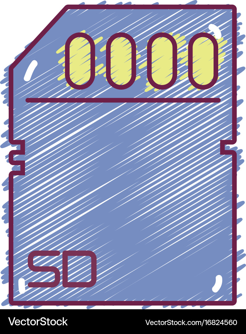 Technology micro sd data memory vector image