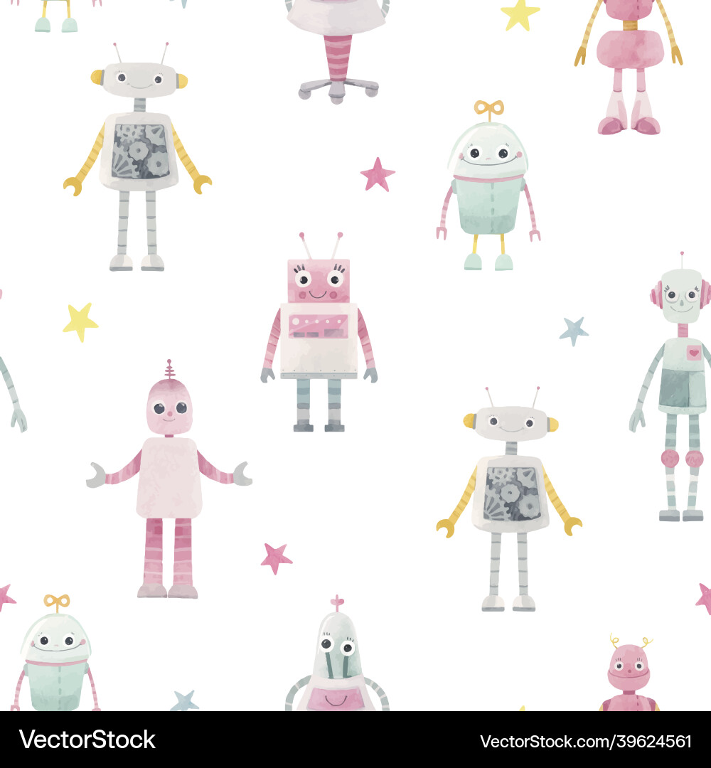Beautiful seamless baby girl pattern with cute Beautiful seamless baby girl pattern with cute vector image
