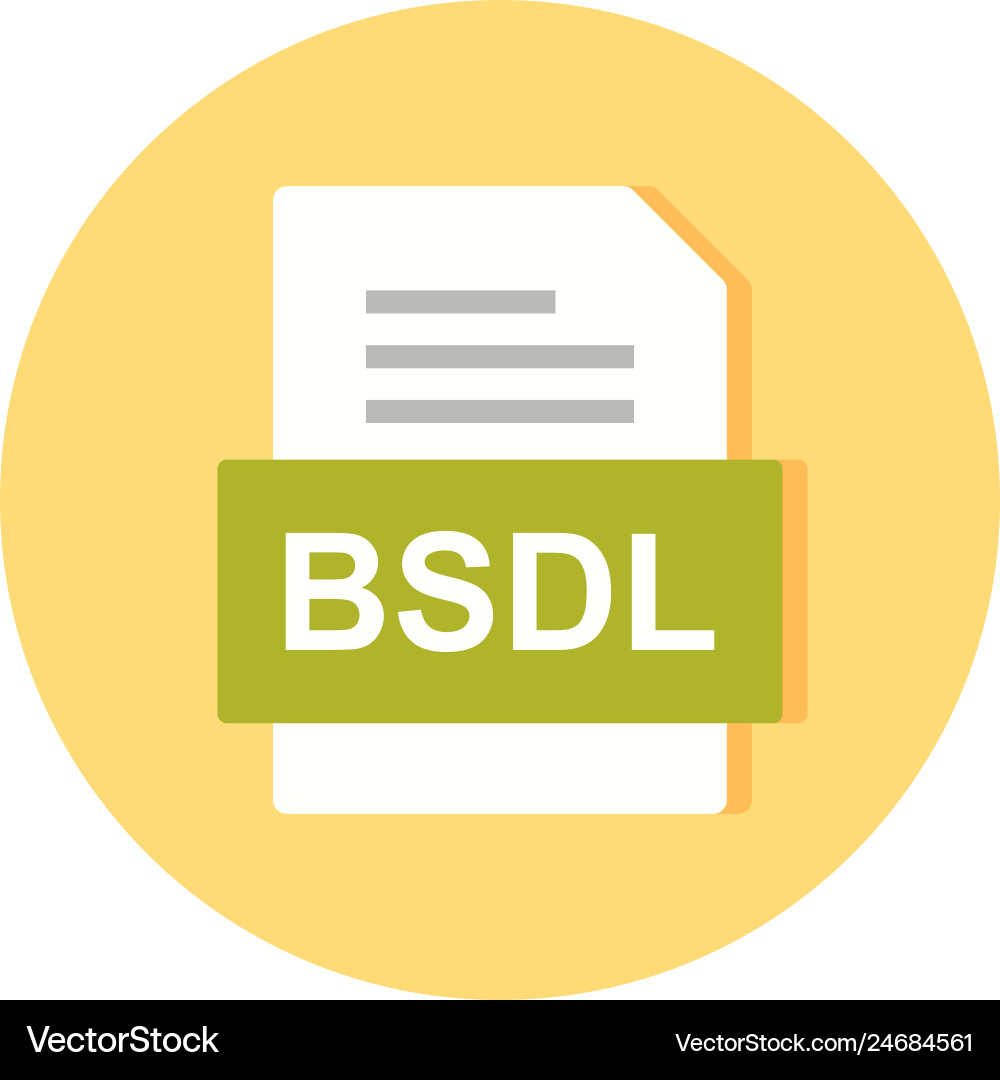 Bsdl file document icon Vector Image