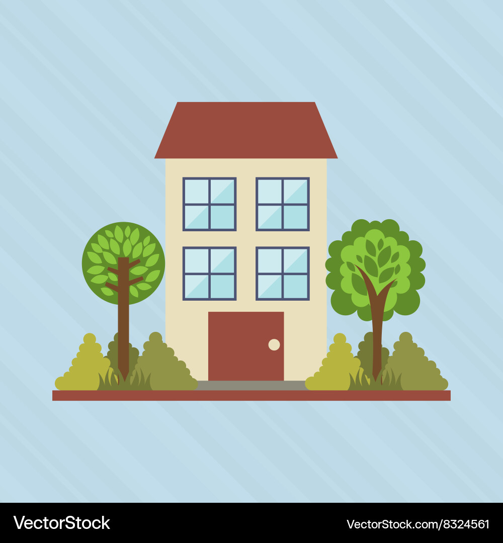 Building front design Vector Image