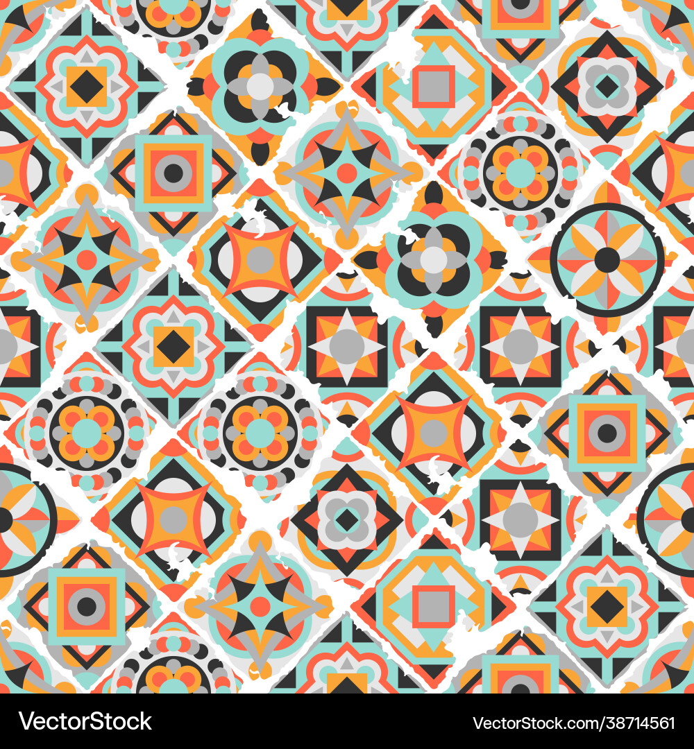 Ceramic tile abstract pattern geometric simple Vector Image