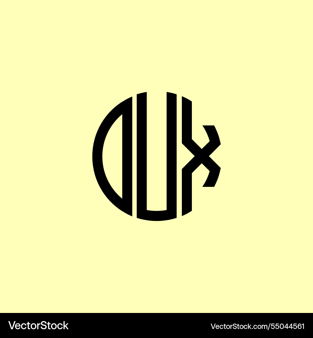 Creative rounded initial letters dux logo Vector Image