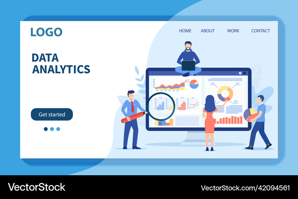Data analytics dashboard Data analytics dashboard vector image
