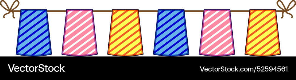 Flag birthday flags cartoon Flag birthday flags cartoon vector image