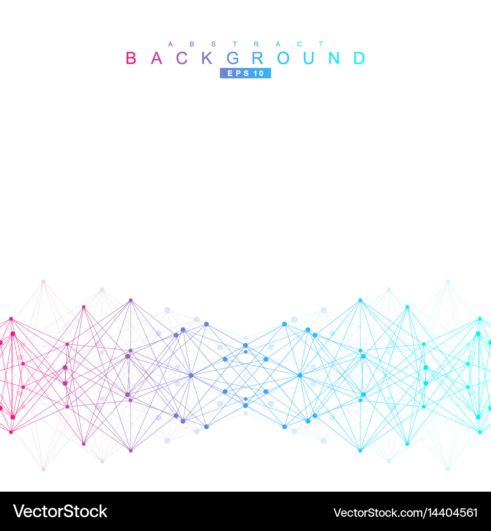 Geometric abstract background with connected line vector image