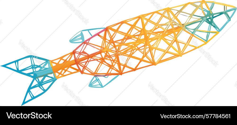 Polygonal abstract arrow shape design generative Vector Image